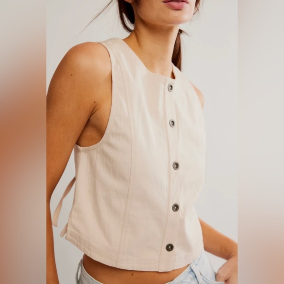 Free People Jackets & Blazers - Blake Vest NWT sand dollar